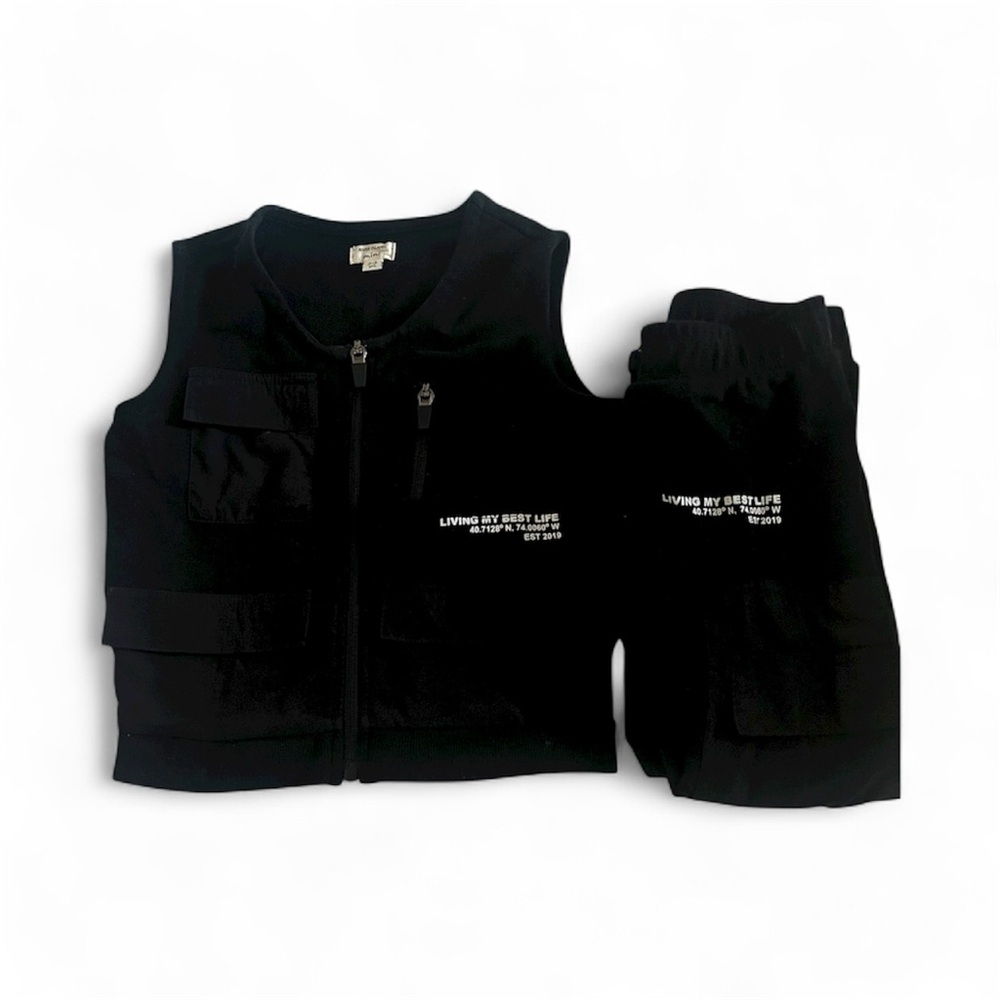 River Island Black Kids Matching Set